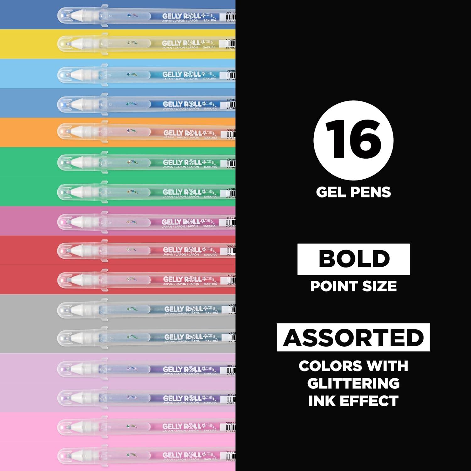 image:imageSAKURA 37903 6Piece Gelly Roll Assorted Colors Stardust Galaxy Pen Set16 Stardust Pens