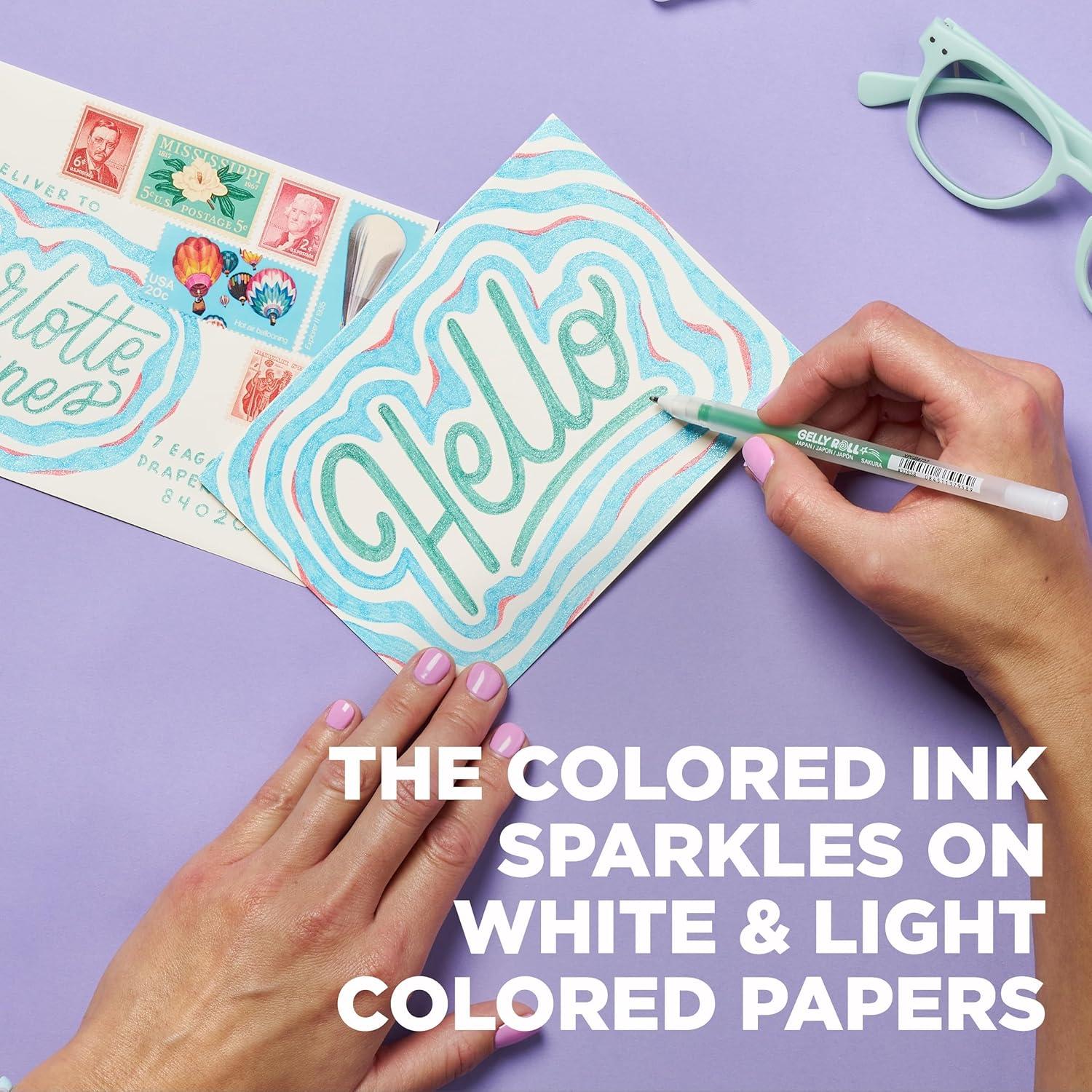 image:imageSAKURA 37903 6Piece Gelly Roll Assorted Colors Stardust Galaxy Pen Set6 Meteor Pens