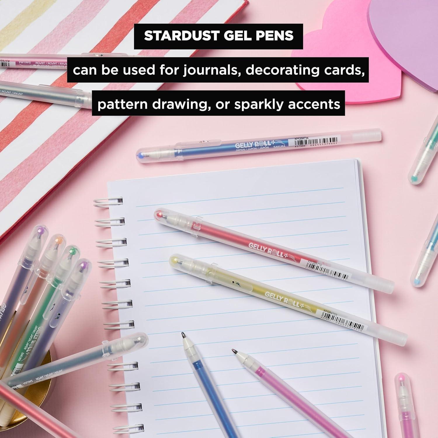 image:imageSAKURA 37903 6Piece Gelly Roll Assorted Colors Stardust Galaxy Pen Set6 Stardust Pens