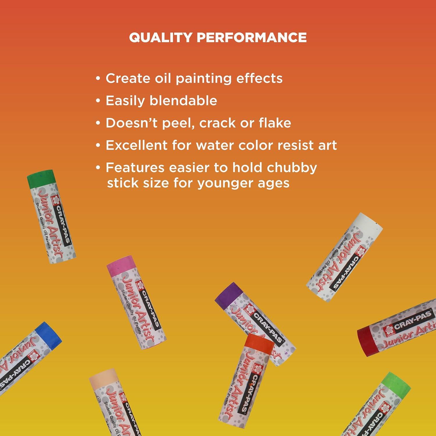 image:imageSAKURA CrayPas Junior Artist Oil Pastel Set Chubbies Pastel Size Soft Oil Pastels for Kids amp Artists 12 Colors amp Soft Oil Pastels for Kids amp Artists 50 Sticks