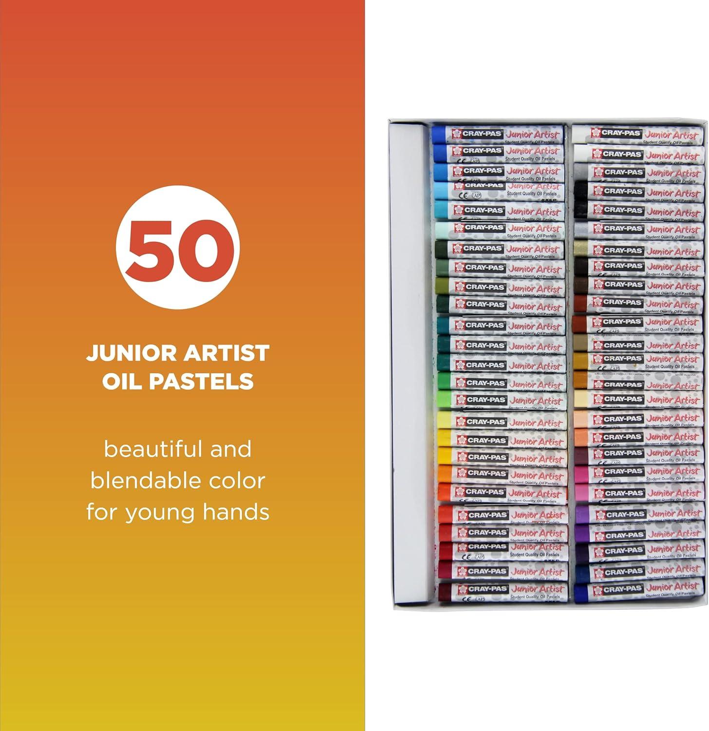 image:imageSAKURA CrayPas Junior Artist Oil Pastel Set Chubbies Pastel Size Soft Oil Pastels for Kids amp Artists 12 Colors amp Soft Oil Pastels for Kids amp Artists 50 Sticks