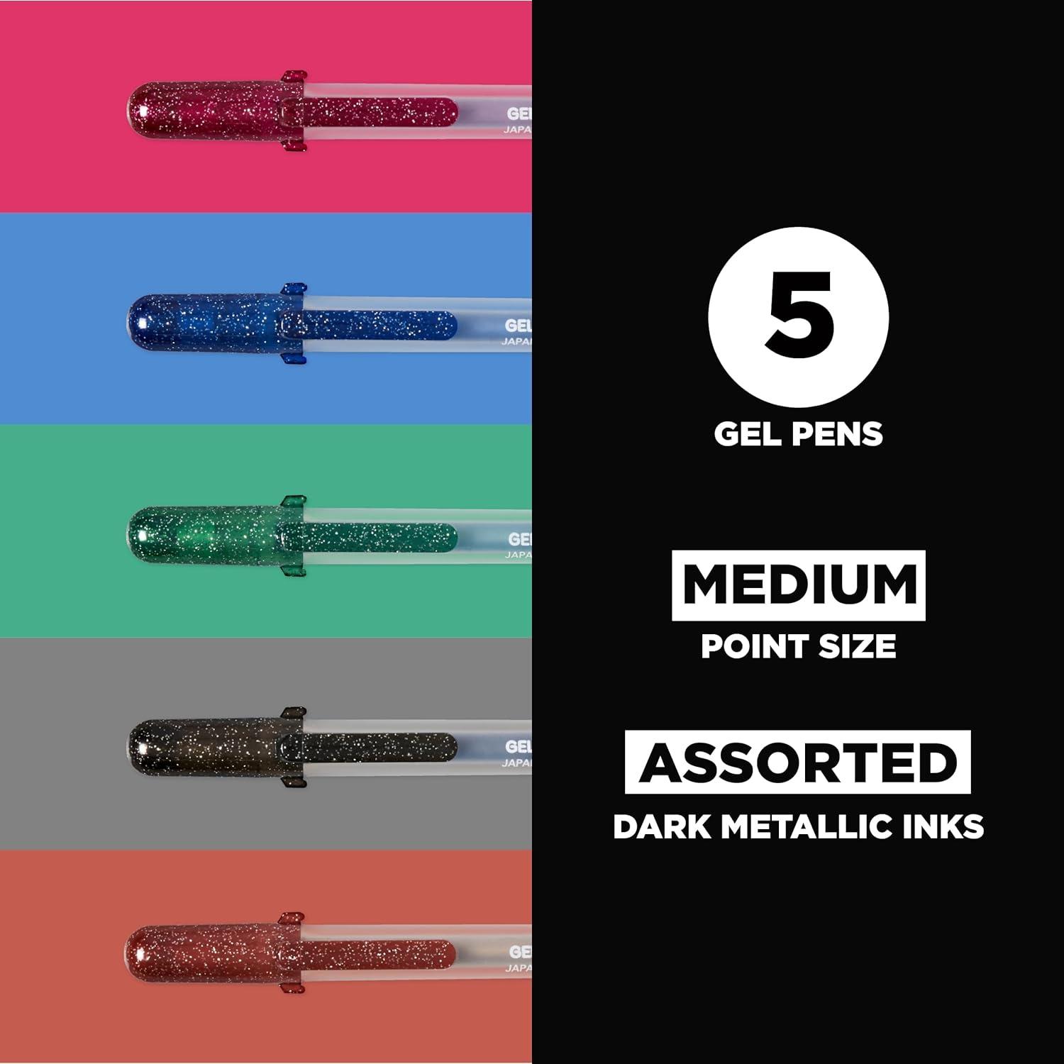 image:imageSAKURA Gelly Roll Metallic Gel Pens 6 Piece Gold 6 PackDark Metallic Gel
