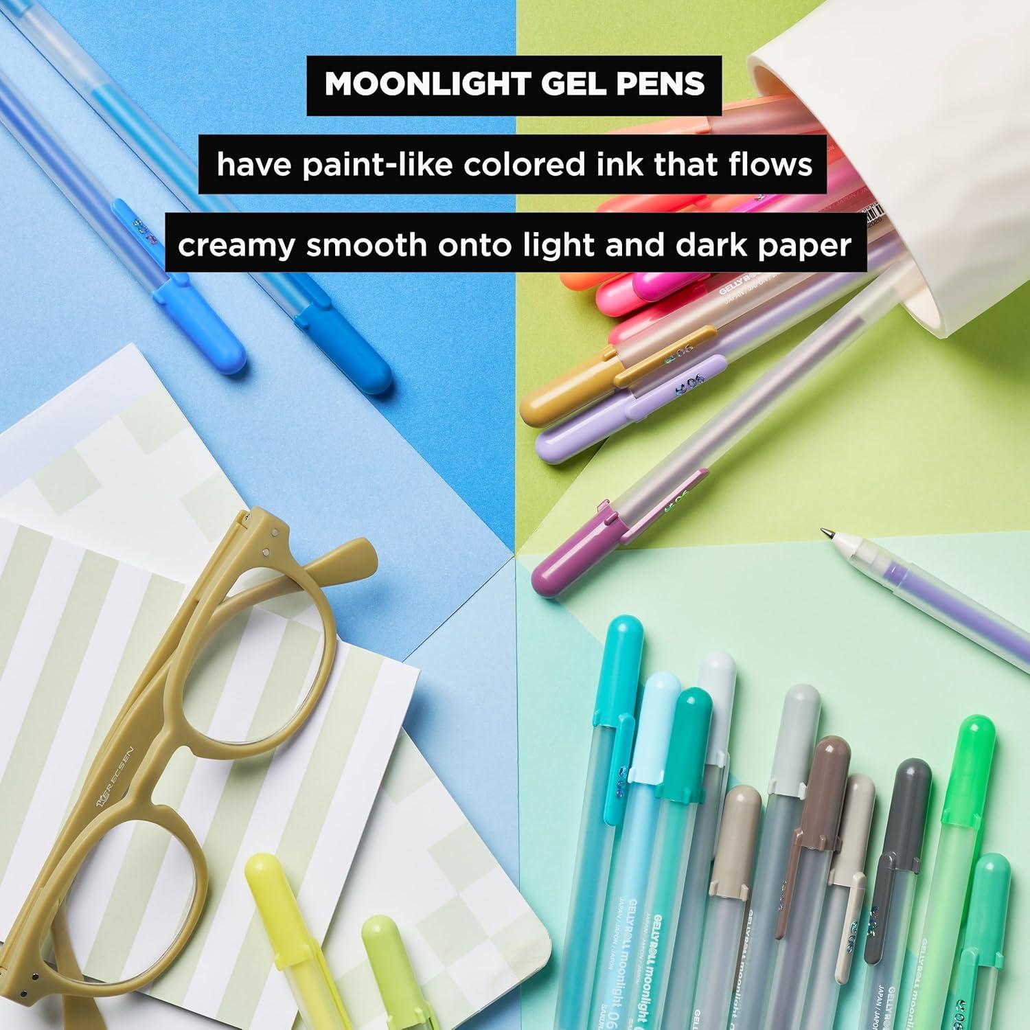 image:imageSAKURA Gelly Roll Moonlight 10 Gel Pens Bold Ink Pen for Journaling Art or Drawing Gray amp Opaque Ink Bold Line 10 Pack