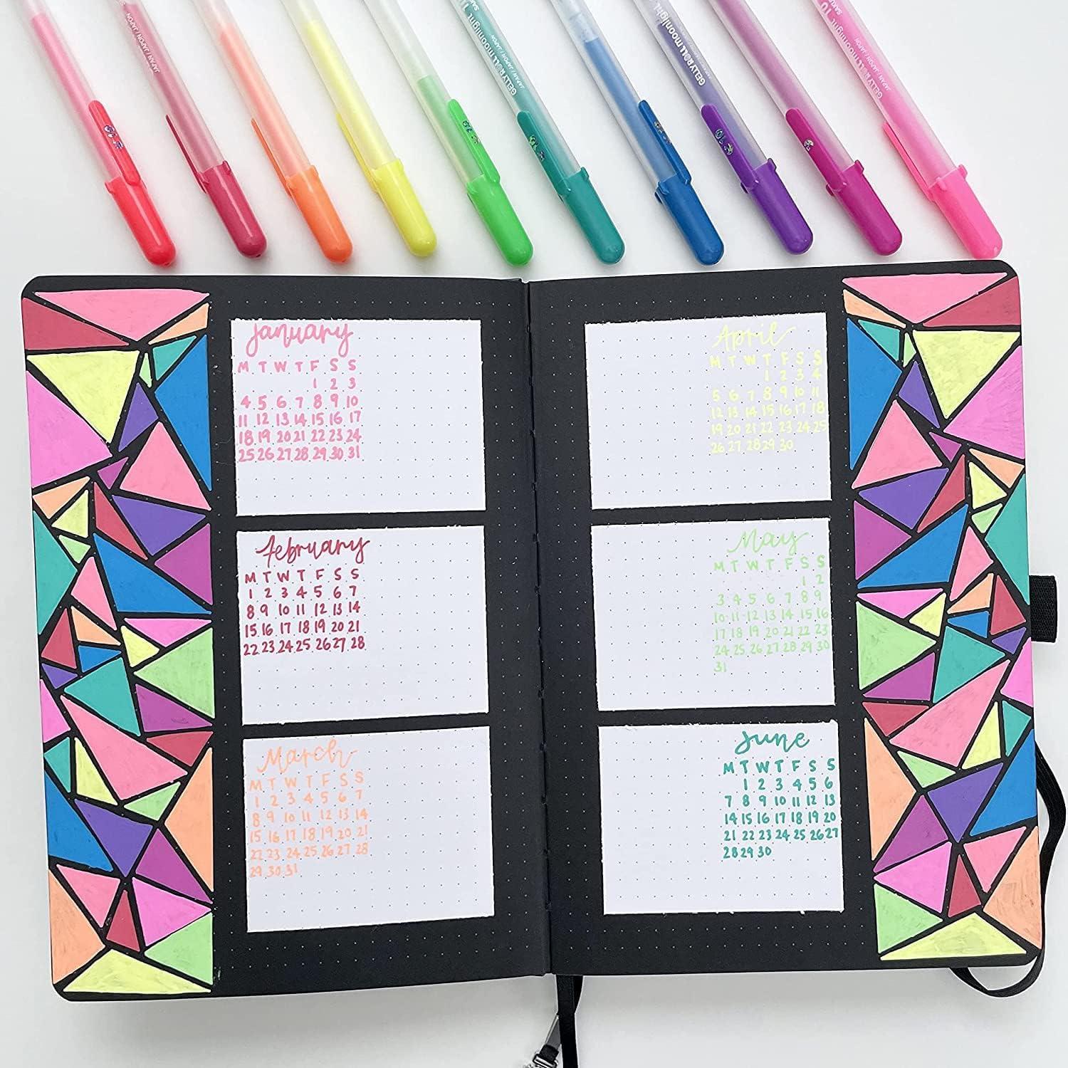 image:imageSAKURA Gelly Roll Moonlight 10 Pastel amp Opaque Gel Pens Bold Point Ink Pen for Journaling Art Calligraphy or Drawing Assorted Pastel Ink Bold Line 10 PackBright
