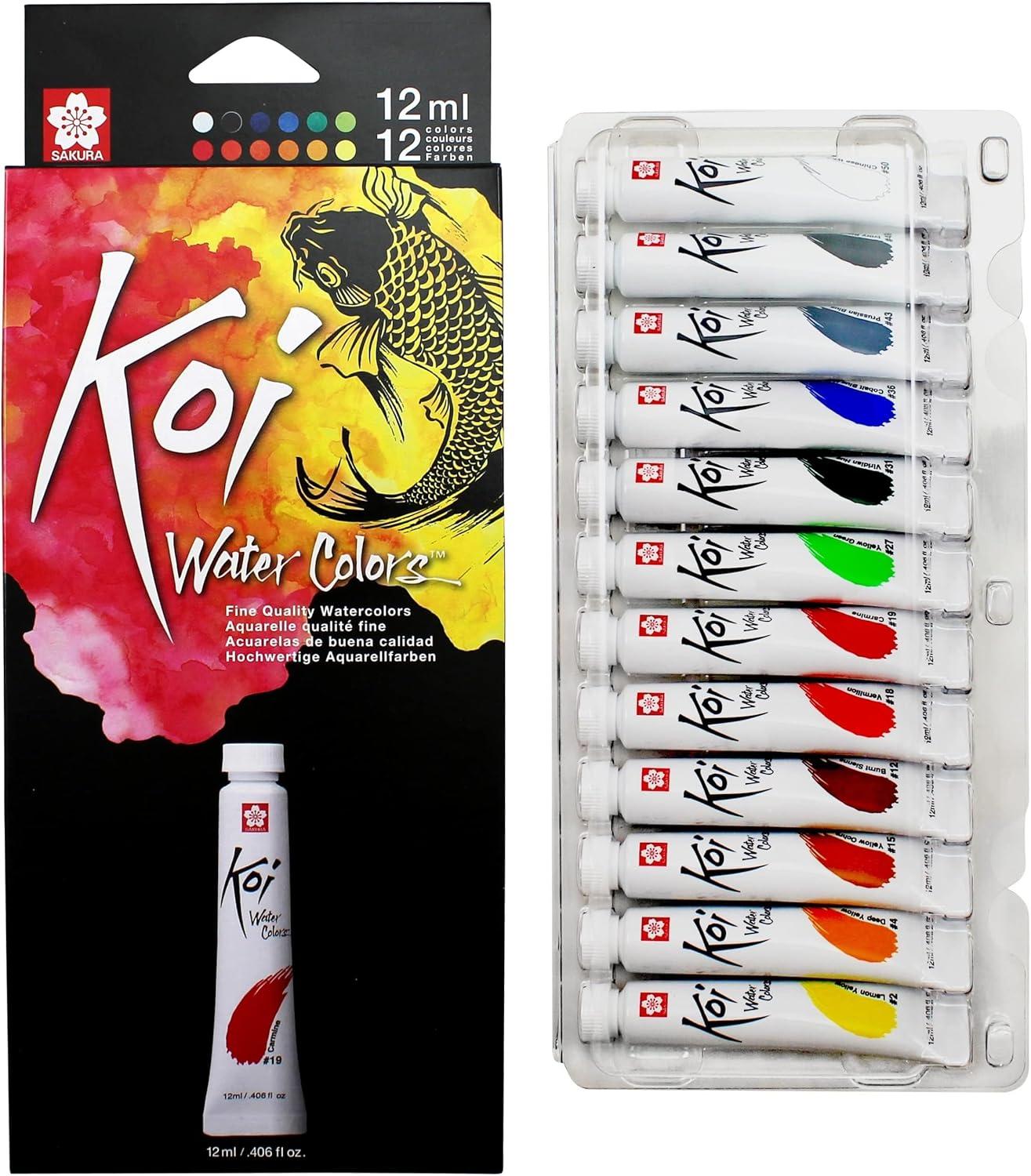 image:imageSAKURA Koi Water Color Paint 5ml Tubes 12 Colors XMW5L12SET12 Colors