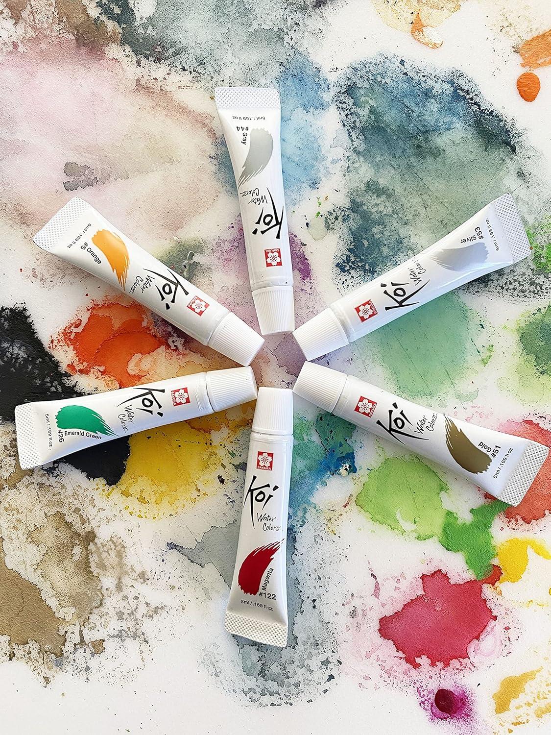 image:imageSAKURA Koi Water Color Paint 5ml Tubes 12 Colors XMW5L12SET24 Colors
