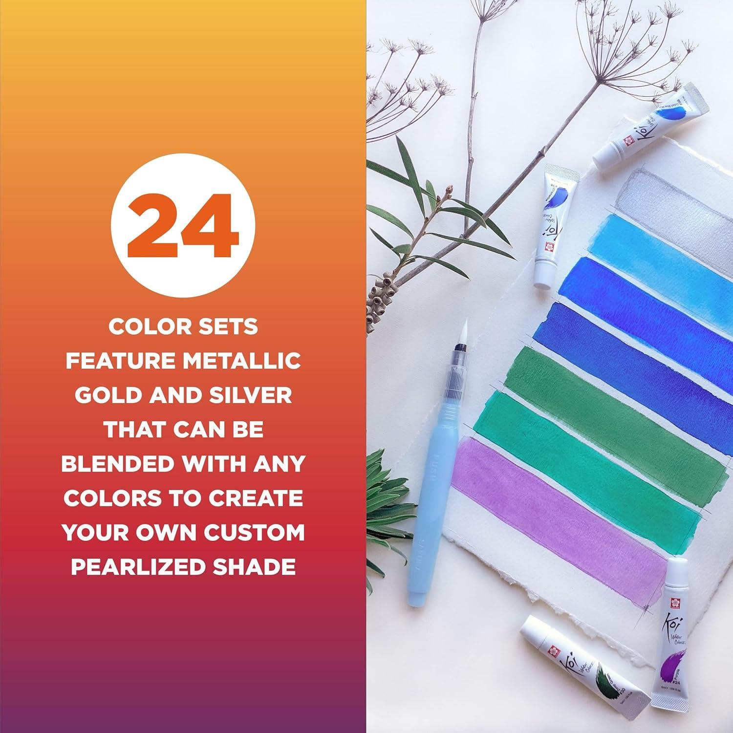 image:imageSAKURA Koi Water Color Paint 5ml Tubes 12 Colors XMW5L12SET24 Colors