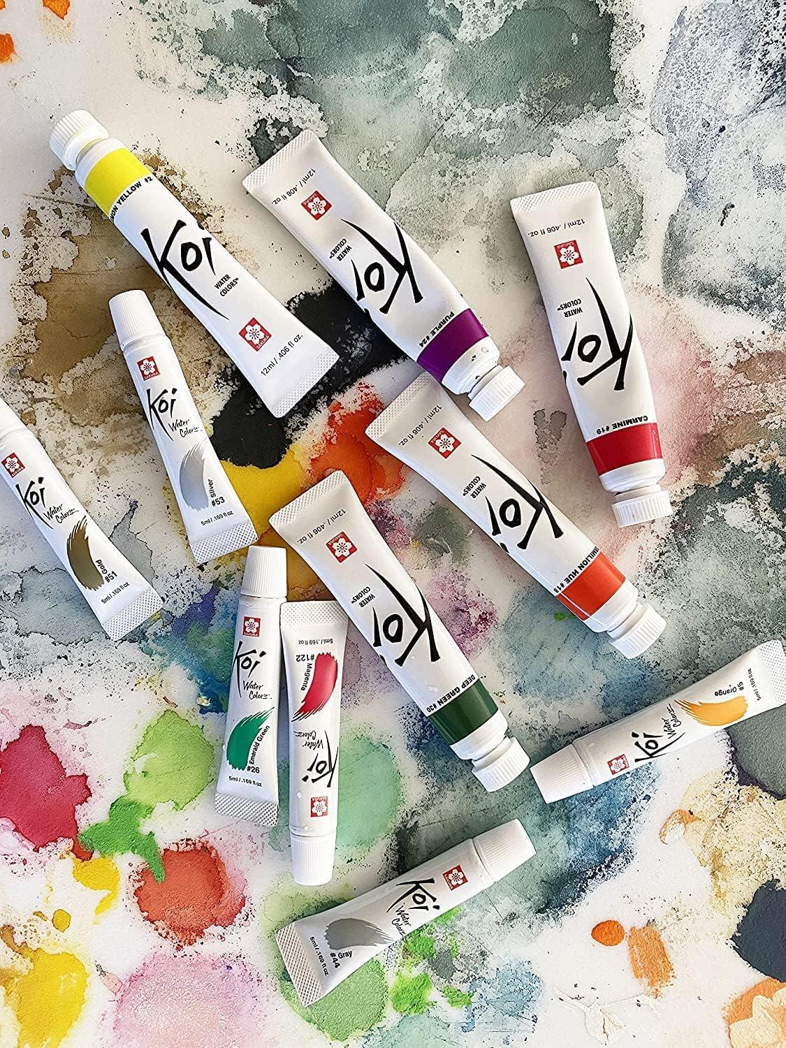 image:imageSAKURA Koi Water Color Paint 5ml Tubes 12 Colors XMW5L12SET24 Colors