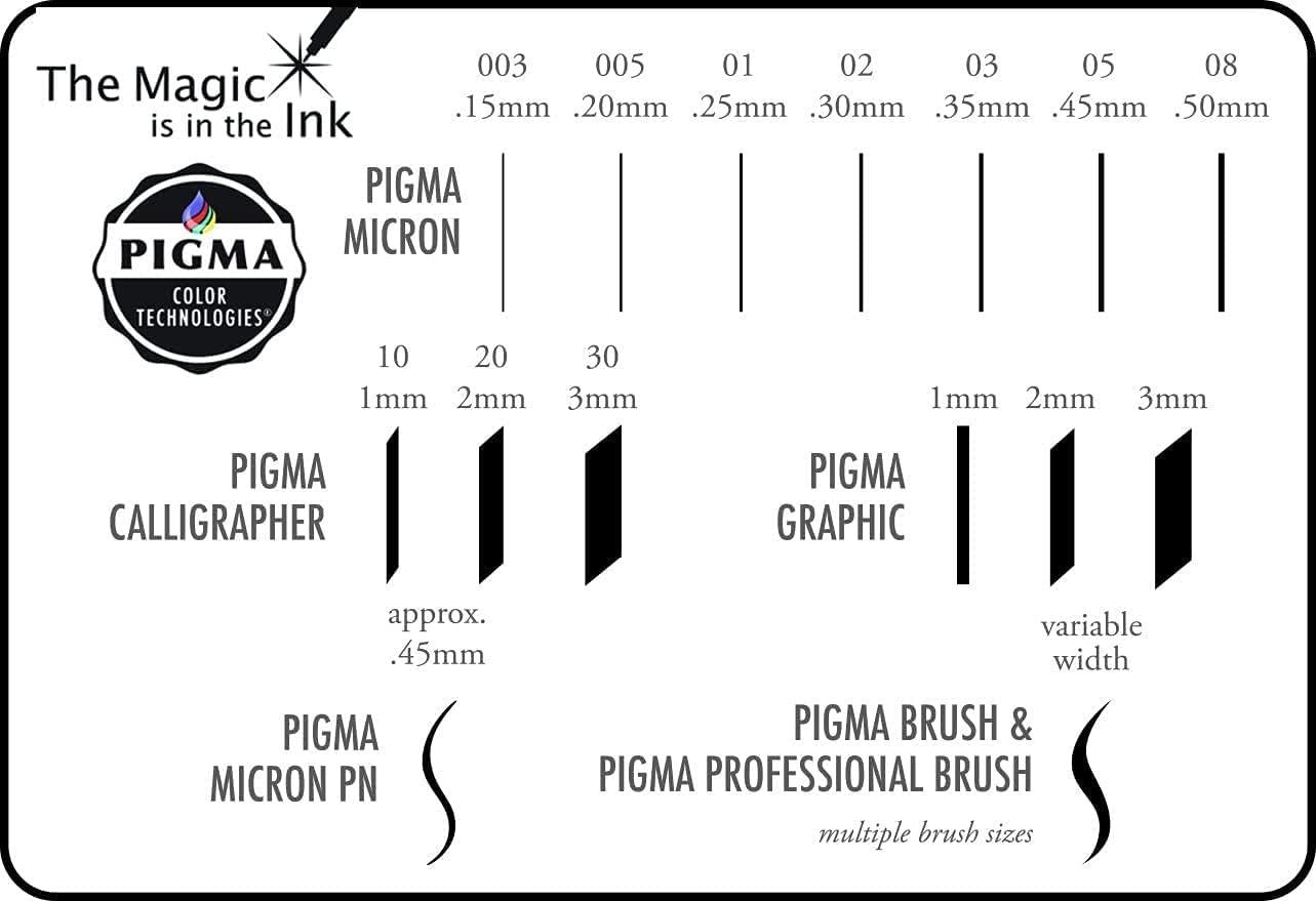 image:imageSAKURA Micron PN Soft Nib 6 Asst Archival Colors 502216 Pen Pack