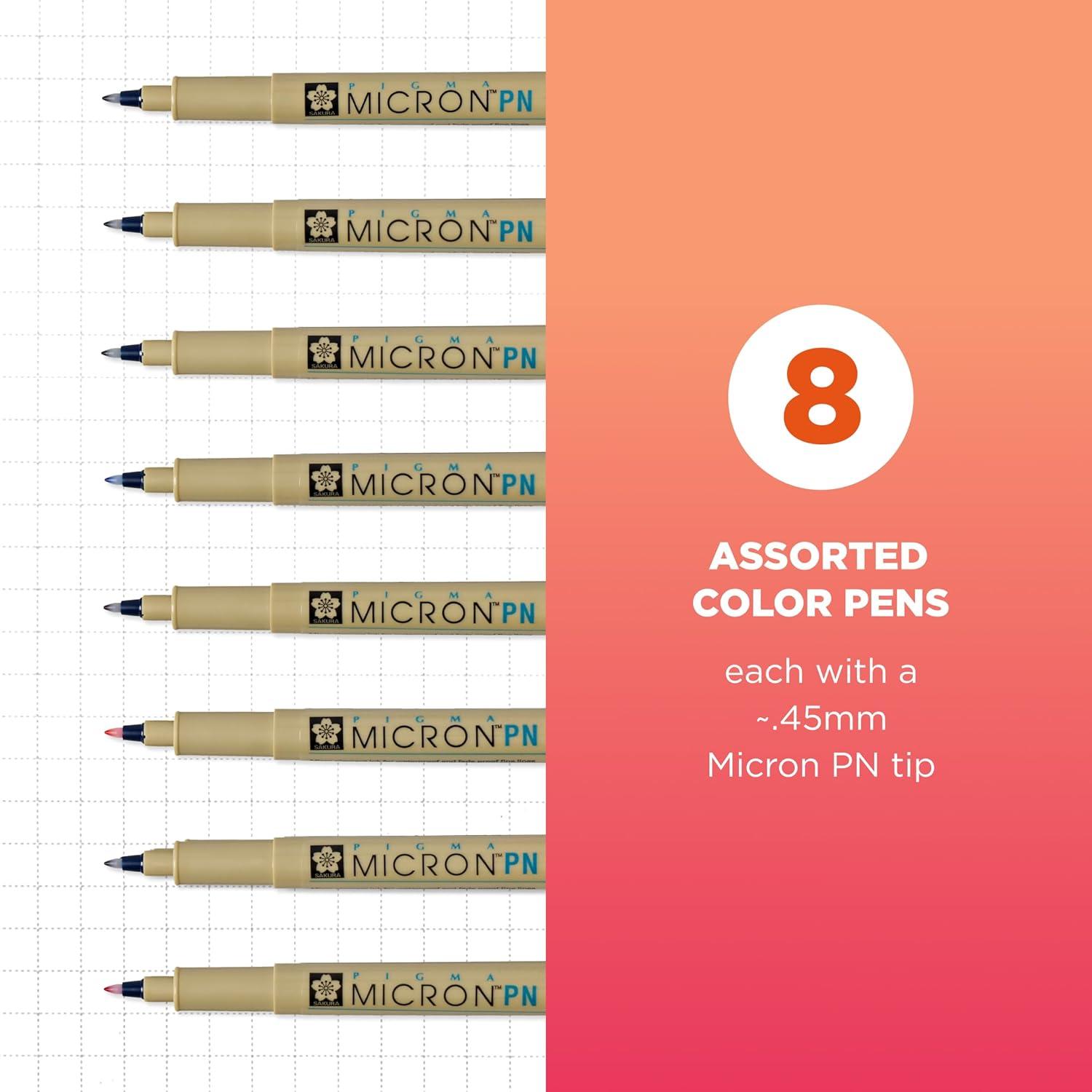 image:imageSAKURA Micron PN Soft Nib 6 Asst Archival Colors 502218 Pen Pack