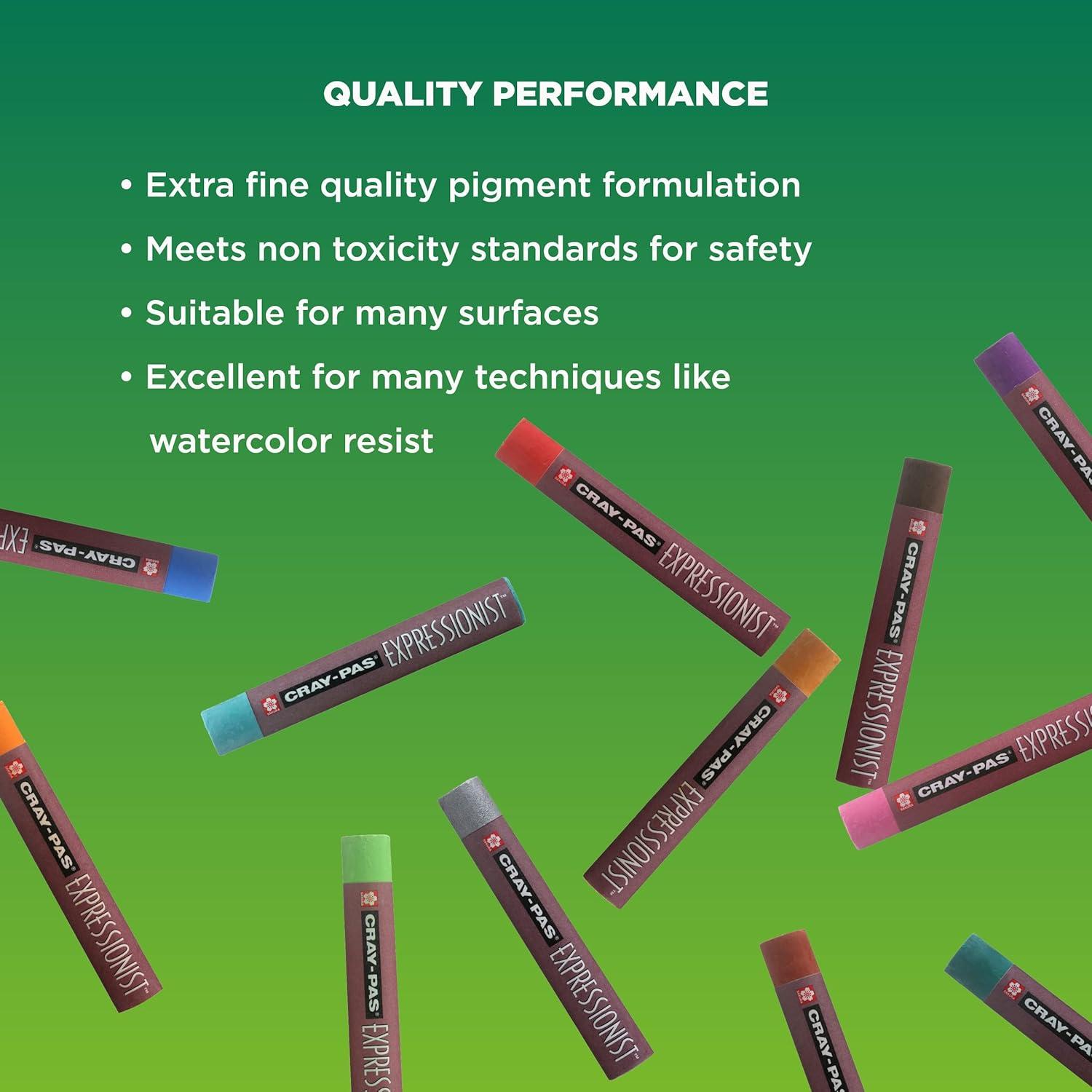 image:imageSAKURA Oil Pastels CrayPas Expressionist 50 Sticks Set amp MultiCultural 12 Colors Soft Oil Pastels for Artists Premium Quality