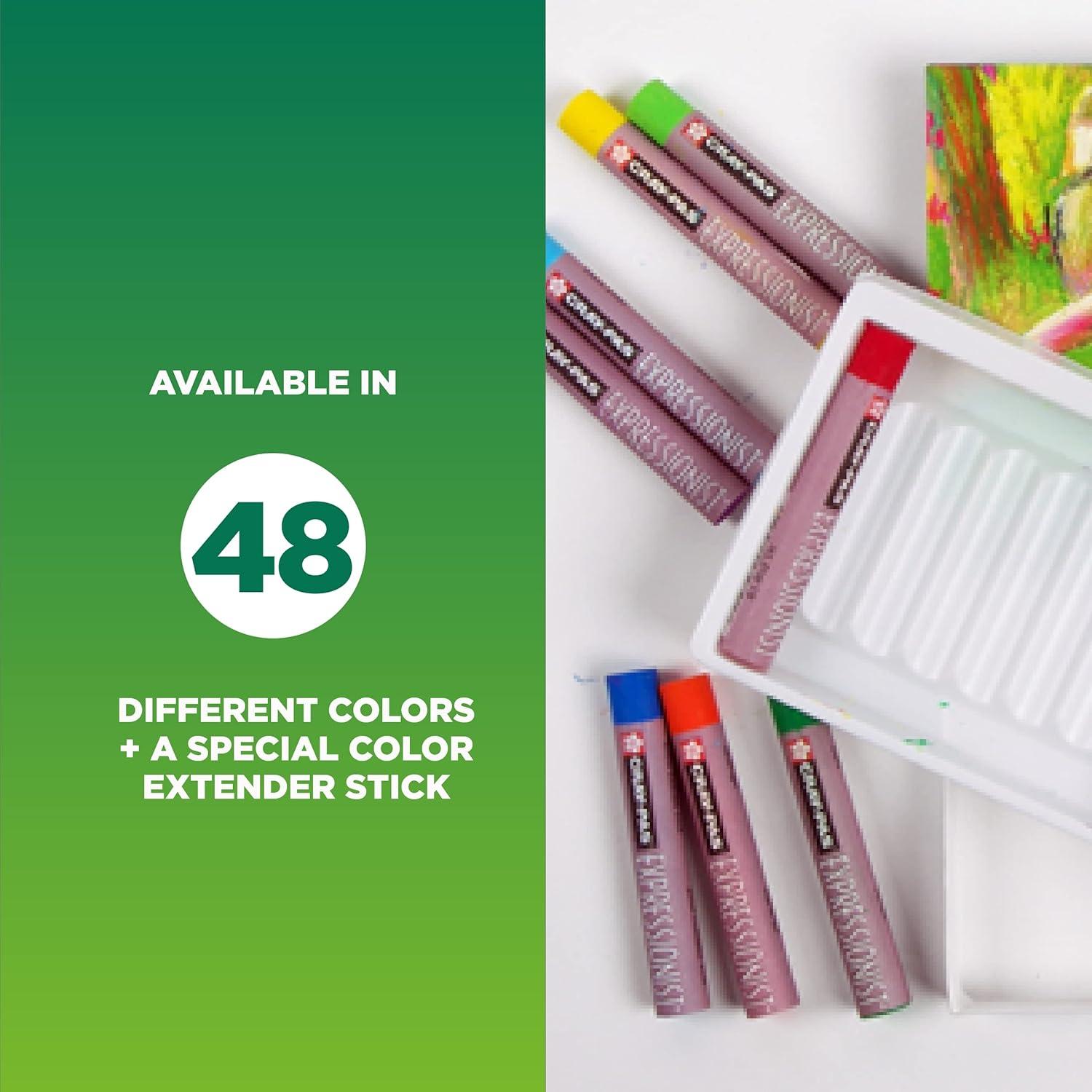 image:imageSAKURA Oil Pastels CrayPas Expressionist 50 Sticks Set amp MultiCultural 12 Colors Soft Oil Pastels for Artists Premium Quality