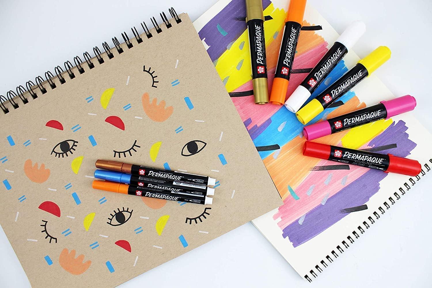 image:imageSAKURA Permapaque Fine Point Markers Bright 7 PK 58319Assorted