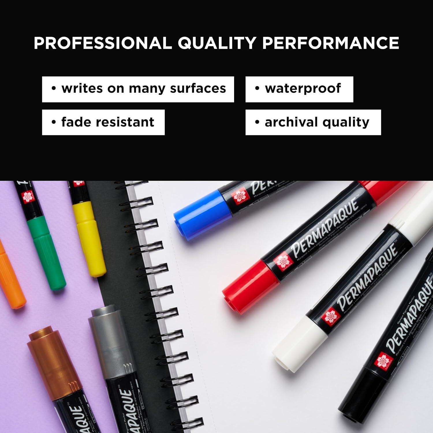image:imageSAKURA Permapaque Fine Point Markers Bright 7 PK 58319Primary