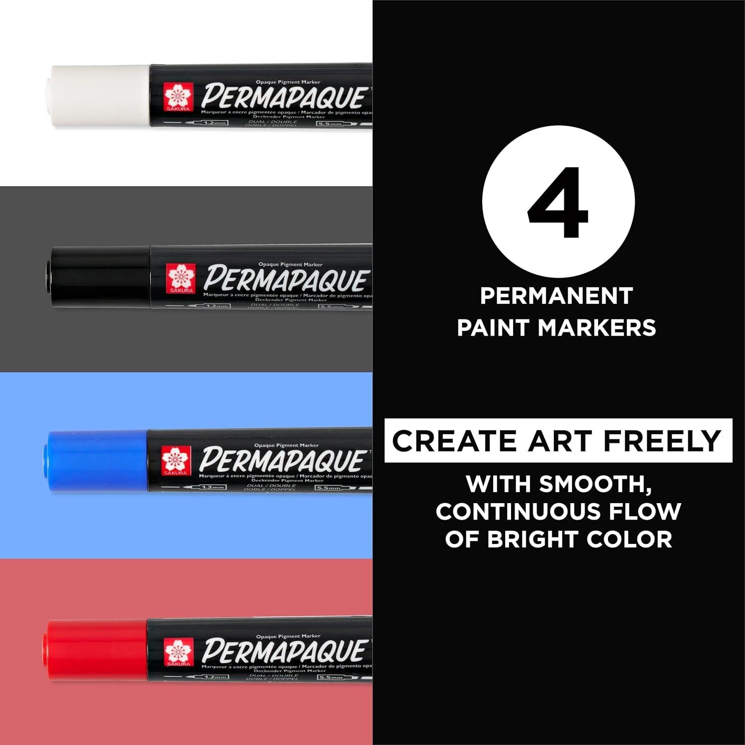 image:imageSAKURA Permapaque Opaque Dual Point Markers 4 PK 58340Basics