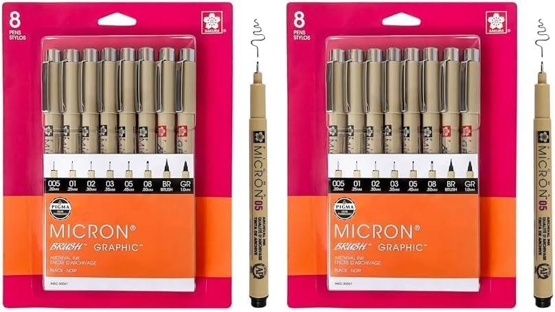 image:imageSAKURA Pigma Micron Black Ink Multitip Set 72 Pen CountBlack