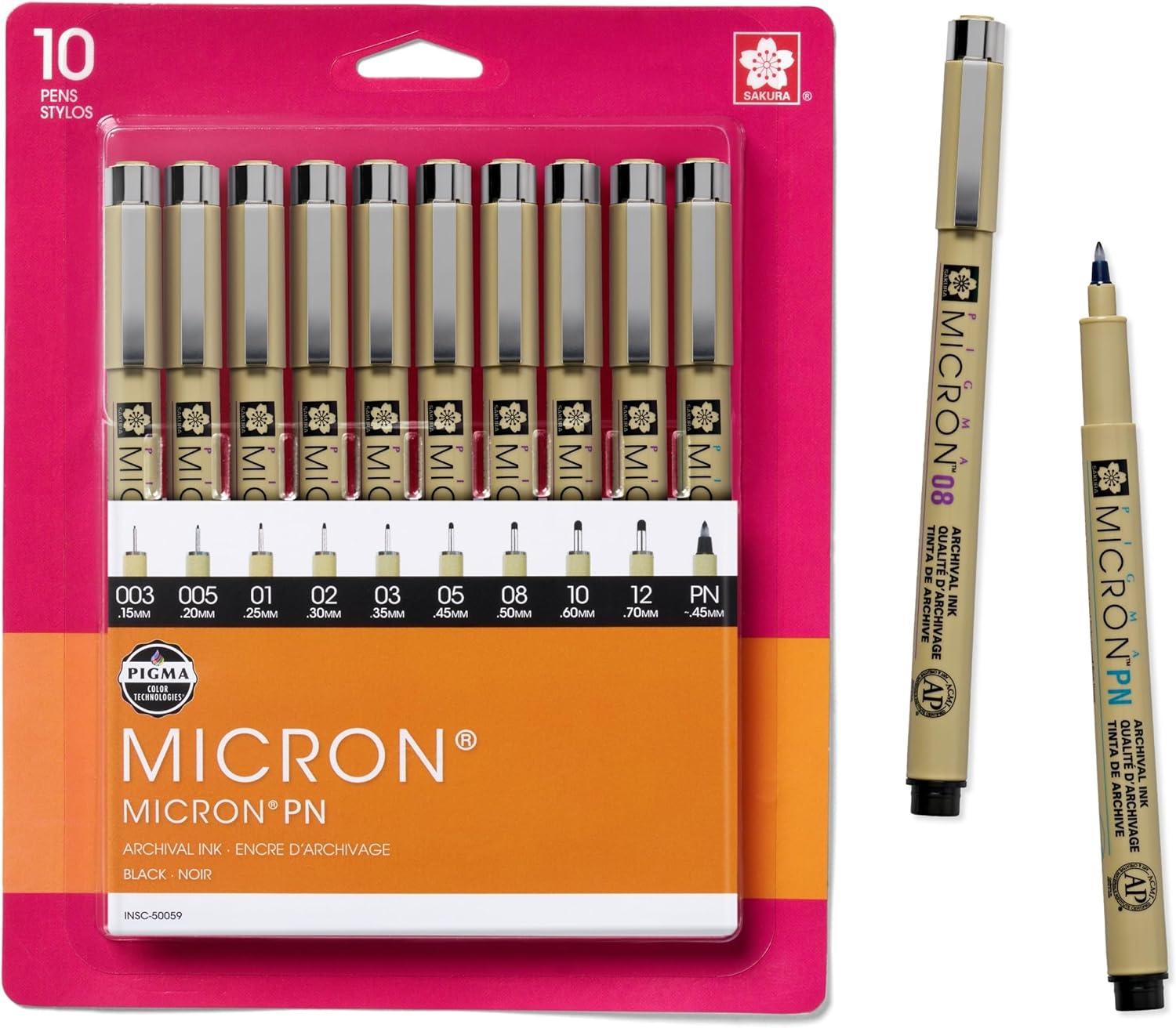 image:imageSAKURA Pigma Micron Black Ink Multitip Set 72 Pen CountBlack