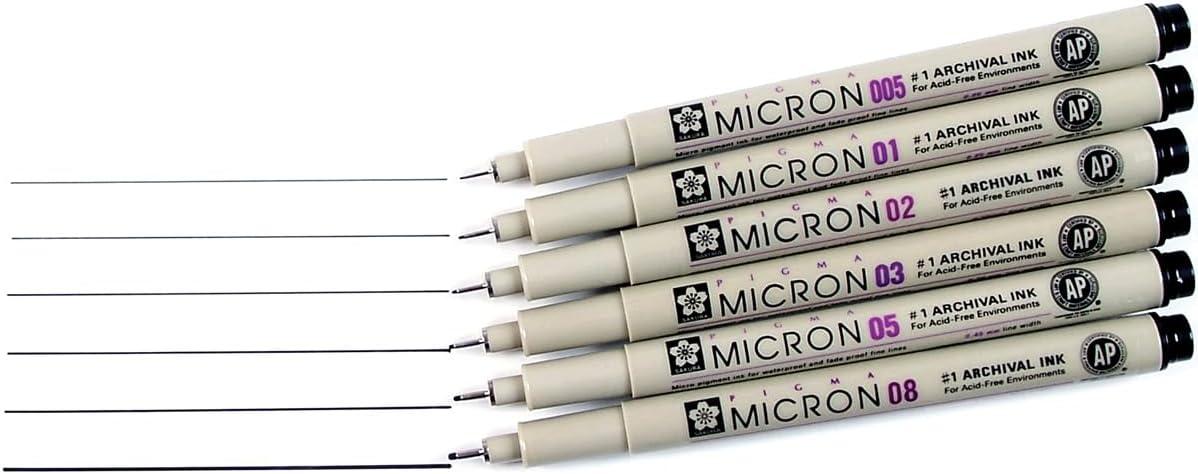 image:imageSAKURA Pigma Micron Black Ink Multitip Set 72 Pen CountBlack