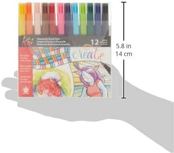 image:imageSAKURA XBR24SA 24Piece Koi Assorted Coloring Brush Pen Set12 Color Set