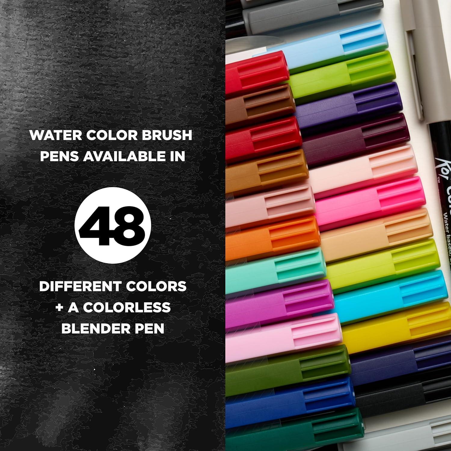 image:imageSAKURA XBR24SA 24Piece Koi Assorted Coloring Brush Pen Set12 Color Set