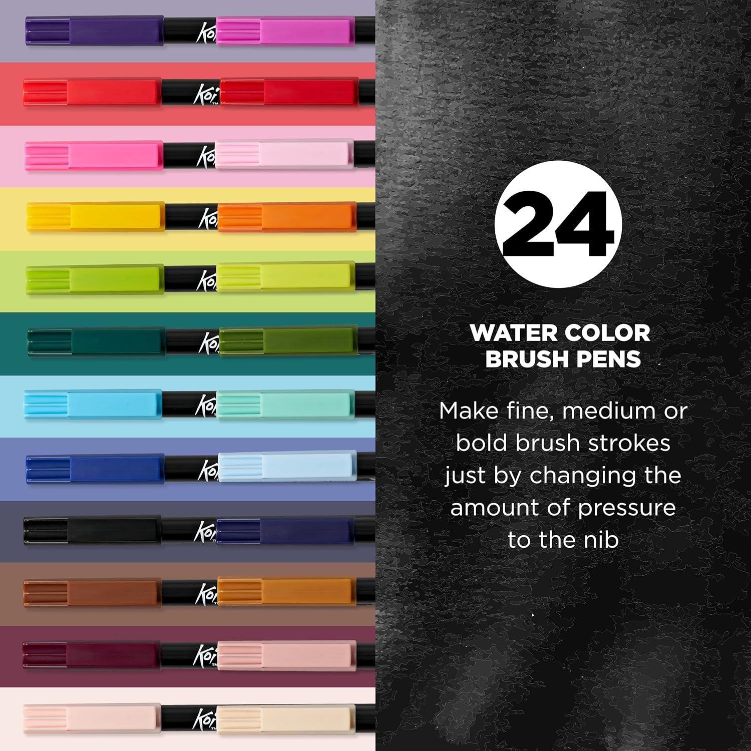 image:imageSAKURA XBR24SA 24Piece Koi Assorted Coloring Brush Pen Set24 Color Set