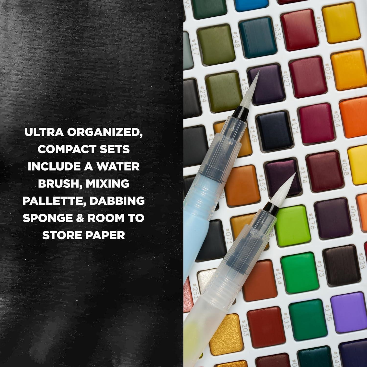 image:imageSAKURA XCNW12H XNCW12H 12 Assorted Watercolors Field Sketch Set with BrushMulticolor