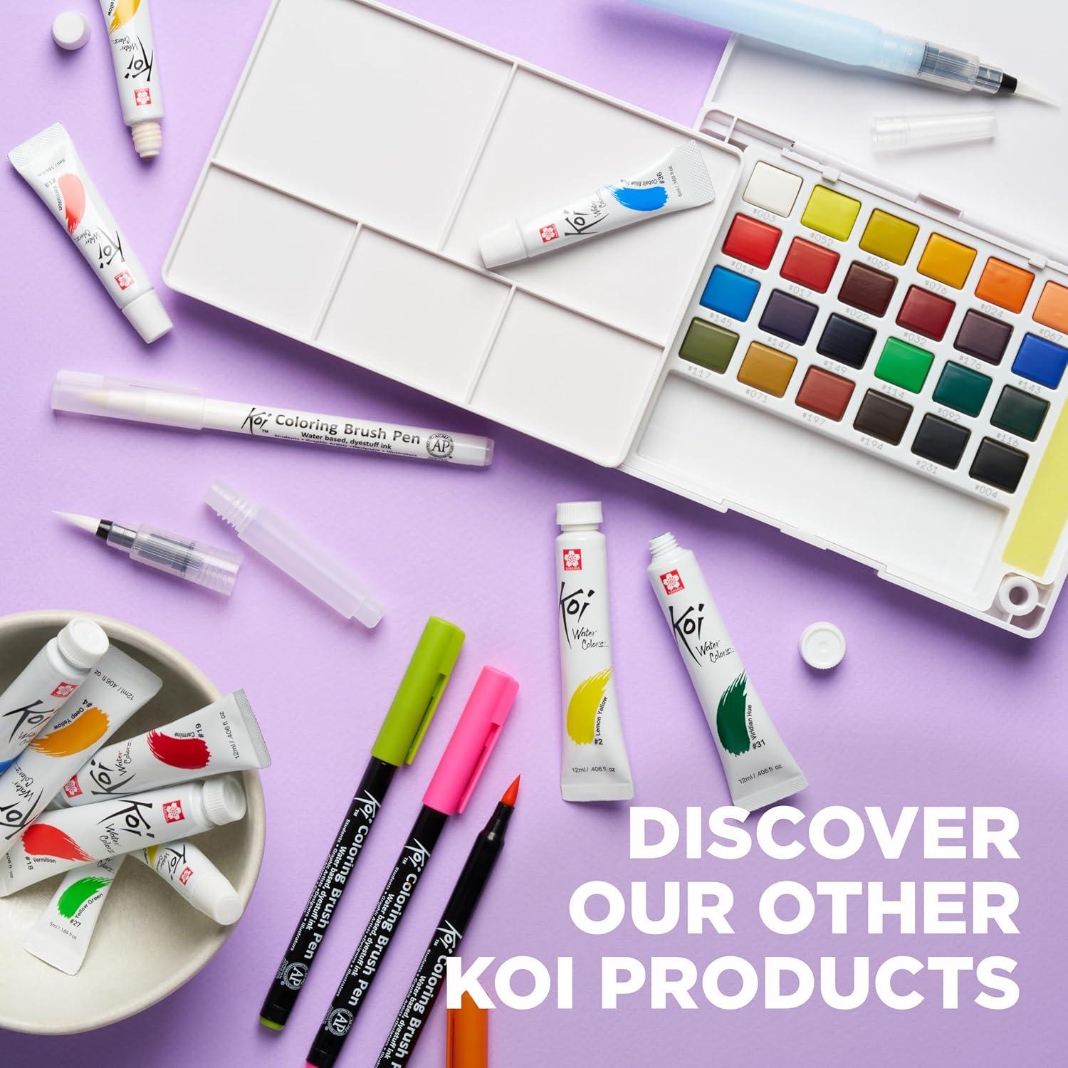image:imageSAKURA XCNW12H XNCW12H 12 Assorted Watercolors Field Sketch Set with BrushMulticolor