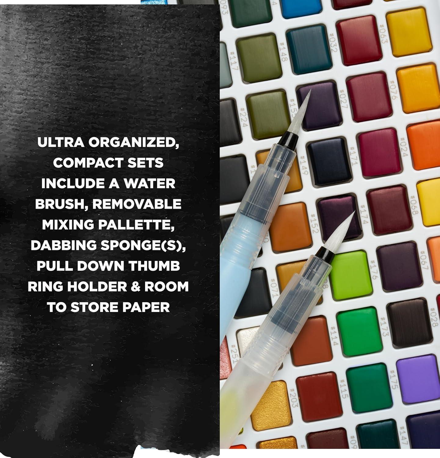 image:imageSAKURA XCNW12H XNCW12H 12 Assorted Watercolors Field Sketch Set with BrushMulticolor