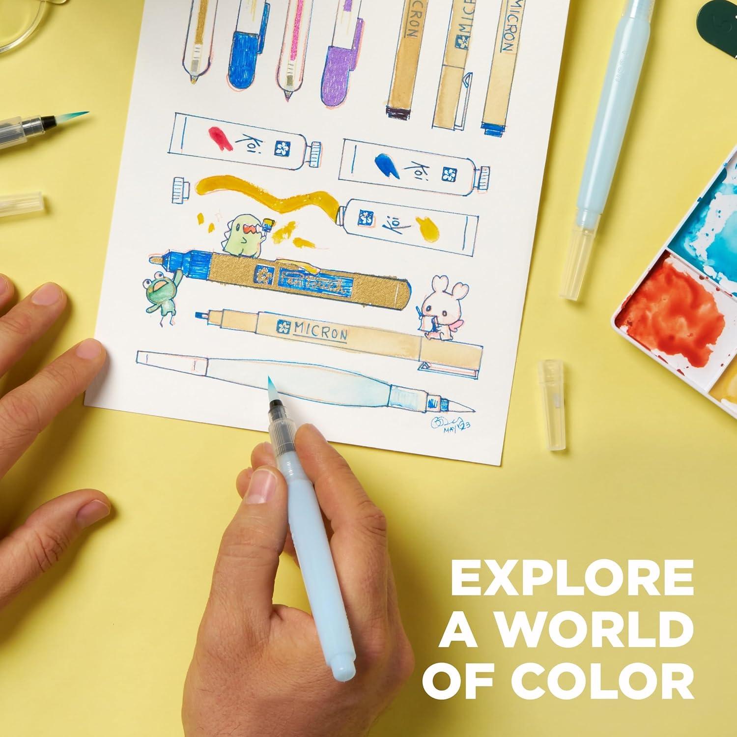 image:imageSAKURA XCNW12H XNCW12H 12 Assorted Watercolors Field Sketch Set with BrushMulticolor