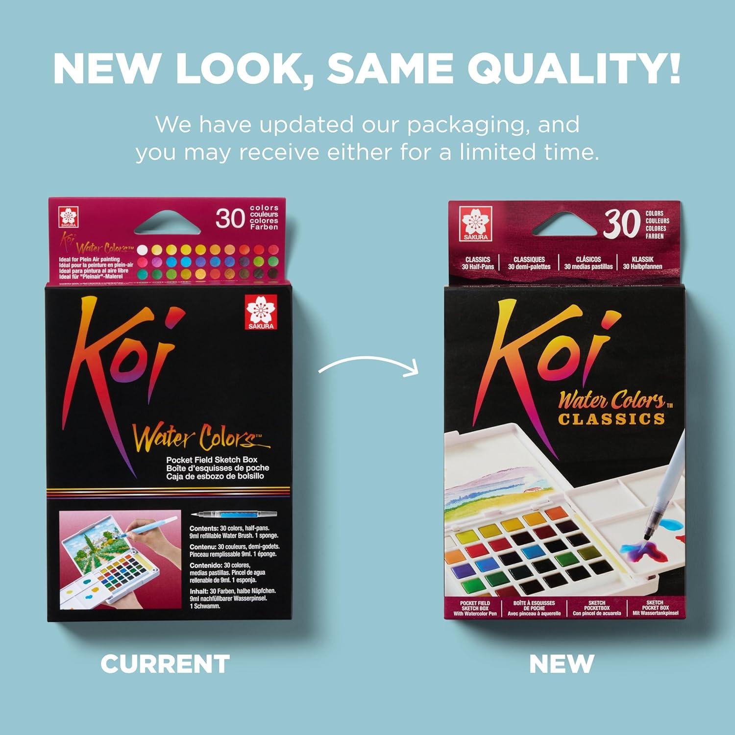 image:imageSAKURA XNCW72N Koi Studio Set with 72 Assorted Watercolors Includes 2 Water Brushes30 Colors
