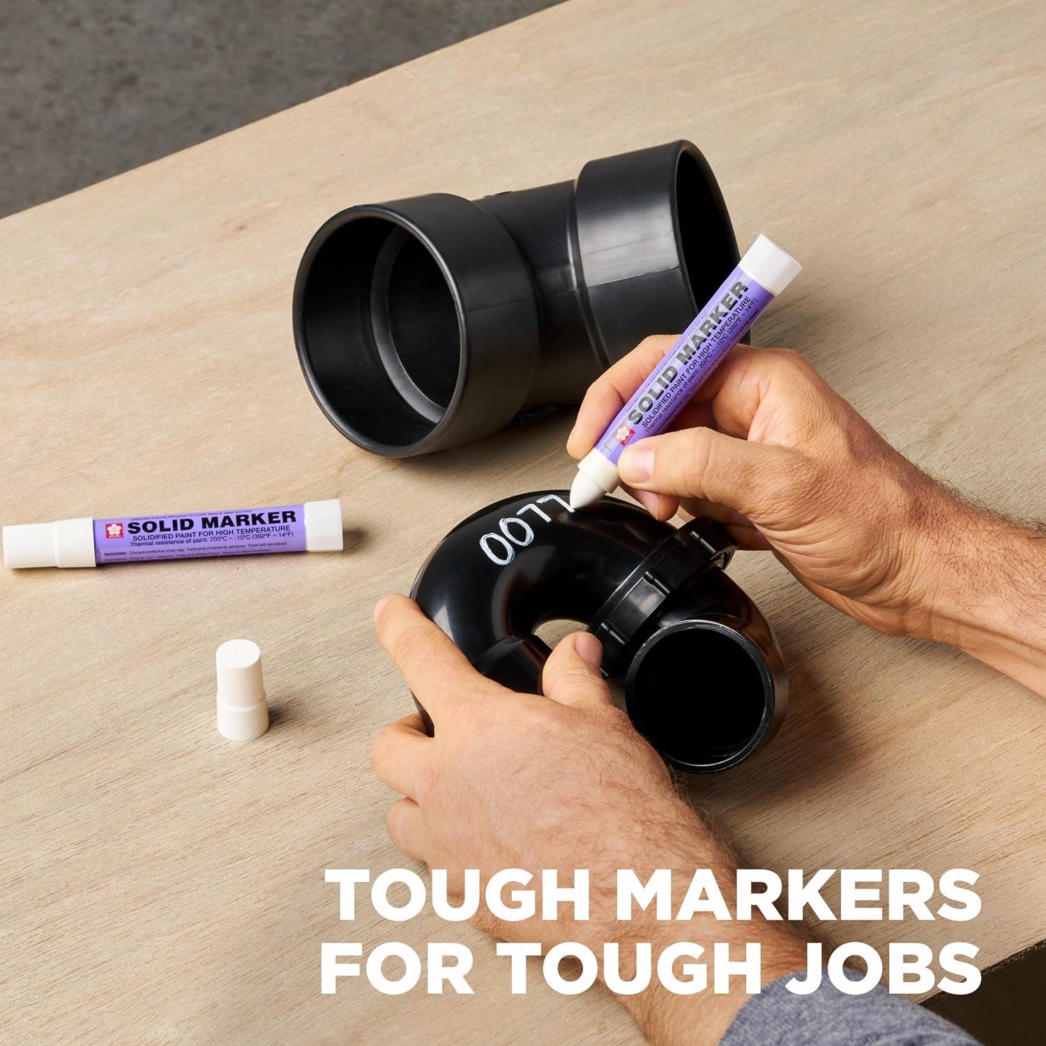 image:imageSakura Solid Paint Markers Permanent Marker Paint Pens Window Wood amp Glass Marker White Paint 12 PackFluorescent Lemon