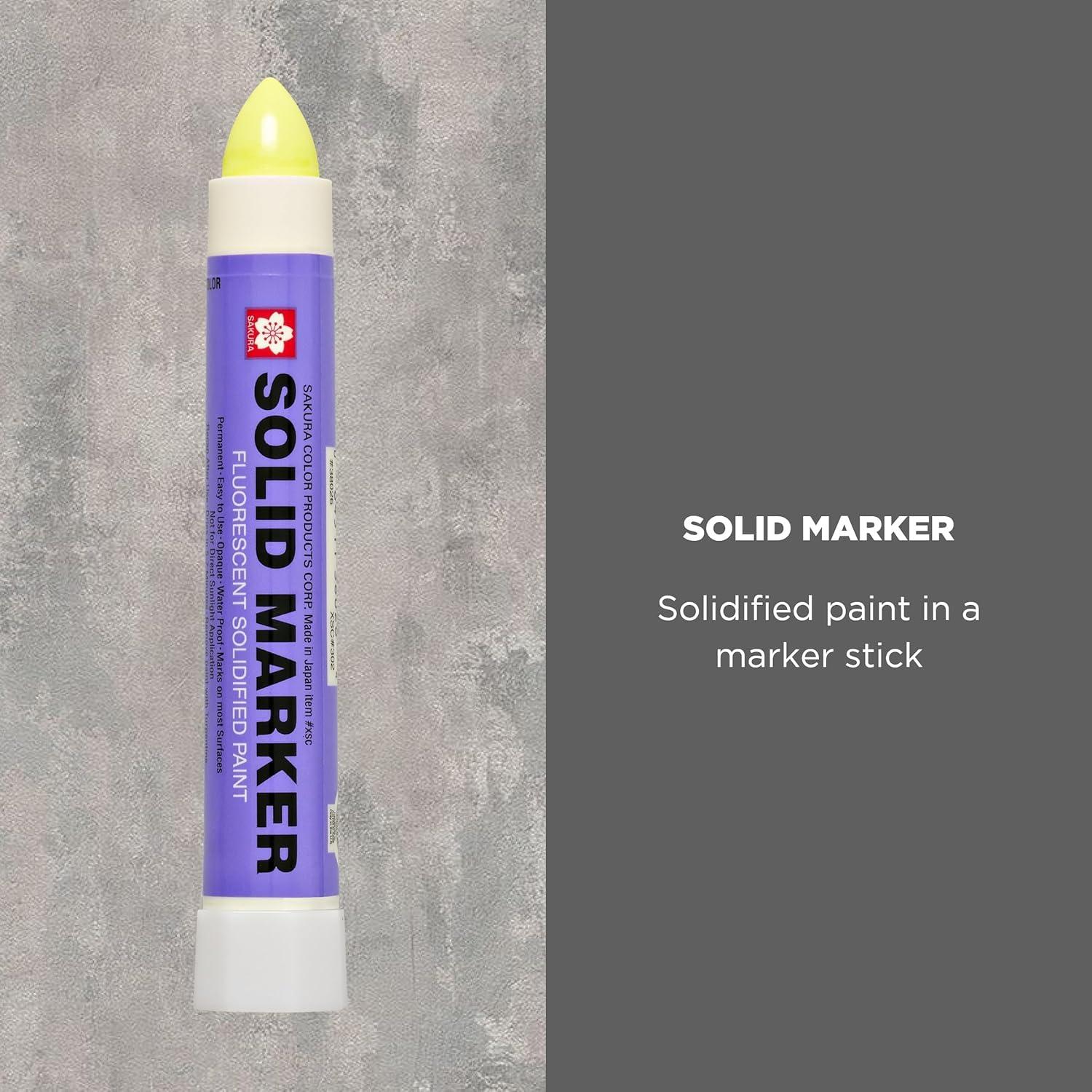 image:imageSakura Solid Paint Markers Permanent Marker Paint Pens Window Wood amp Glass Marker White Paint 12 PackFluorescent Lemon