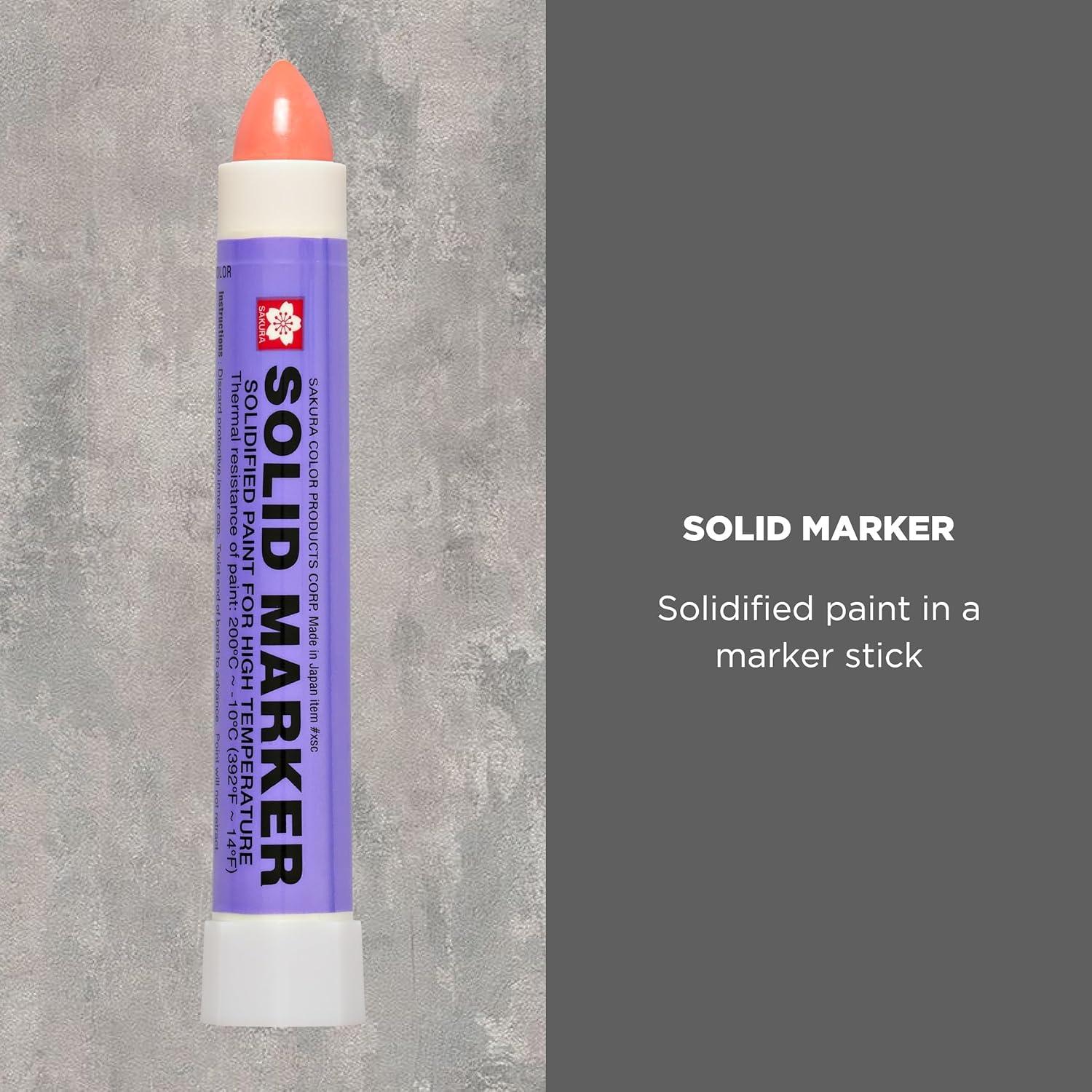 image:imageSakura Solid Paint Markers Permanent Marker Paint Pens Window Wood amp Glass Marker White Paint 12 PackOrange