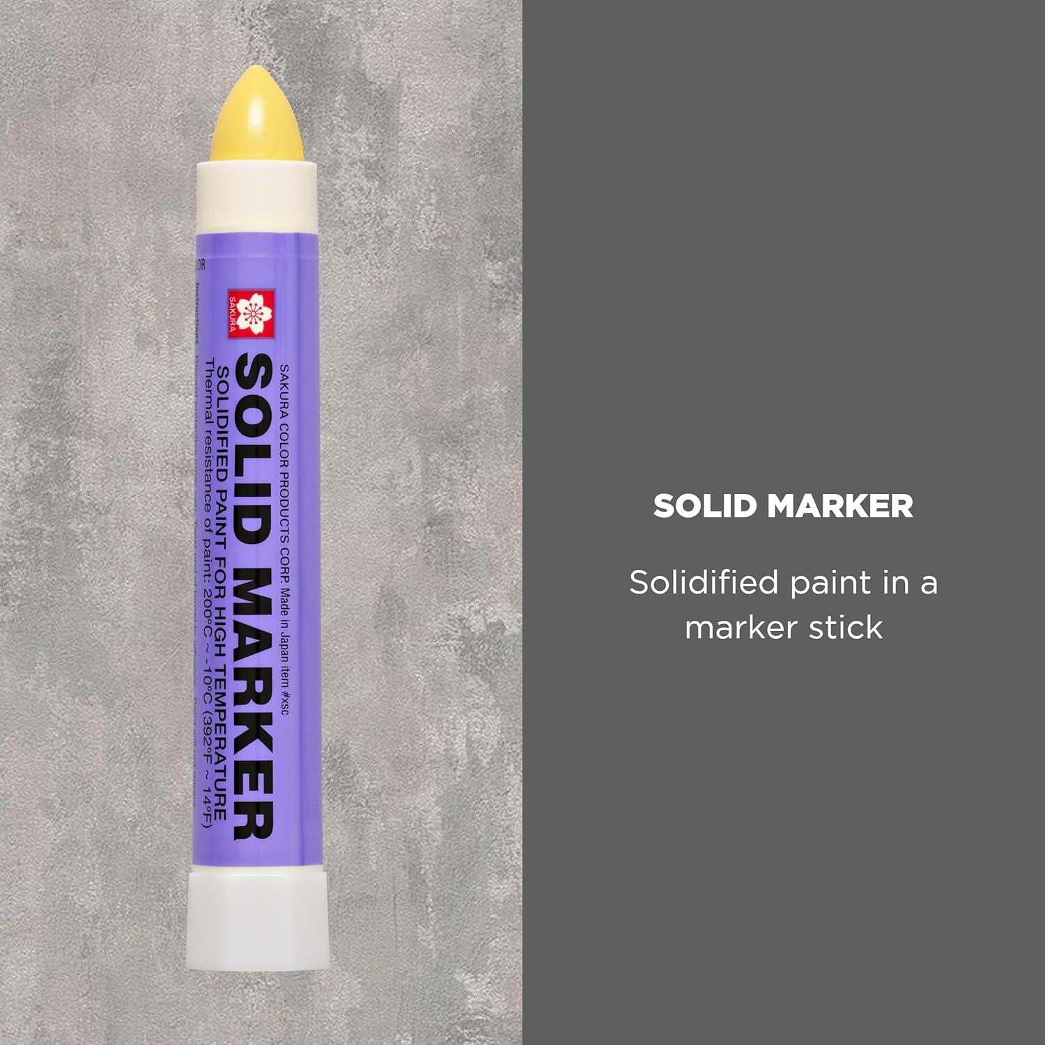 image:imageSakura Solid Paint Markers Permanent Marker Paint Pens Window Wood amp Glass Marker White Paint 12 PackYellow