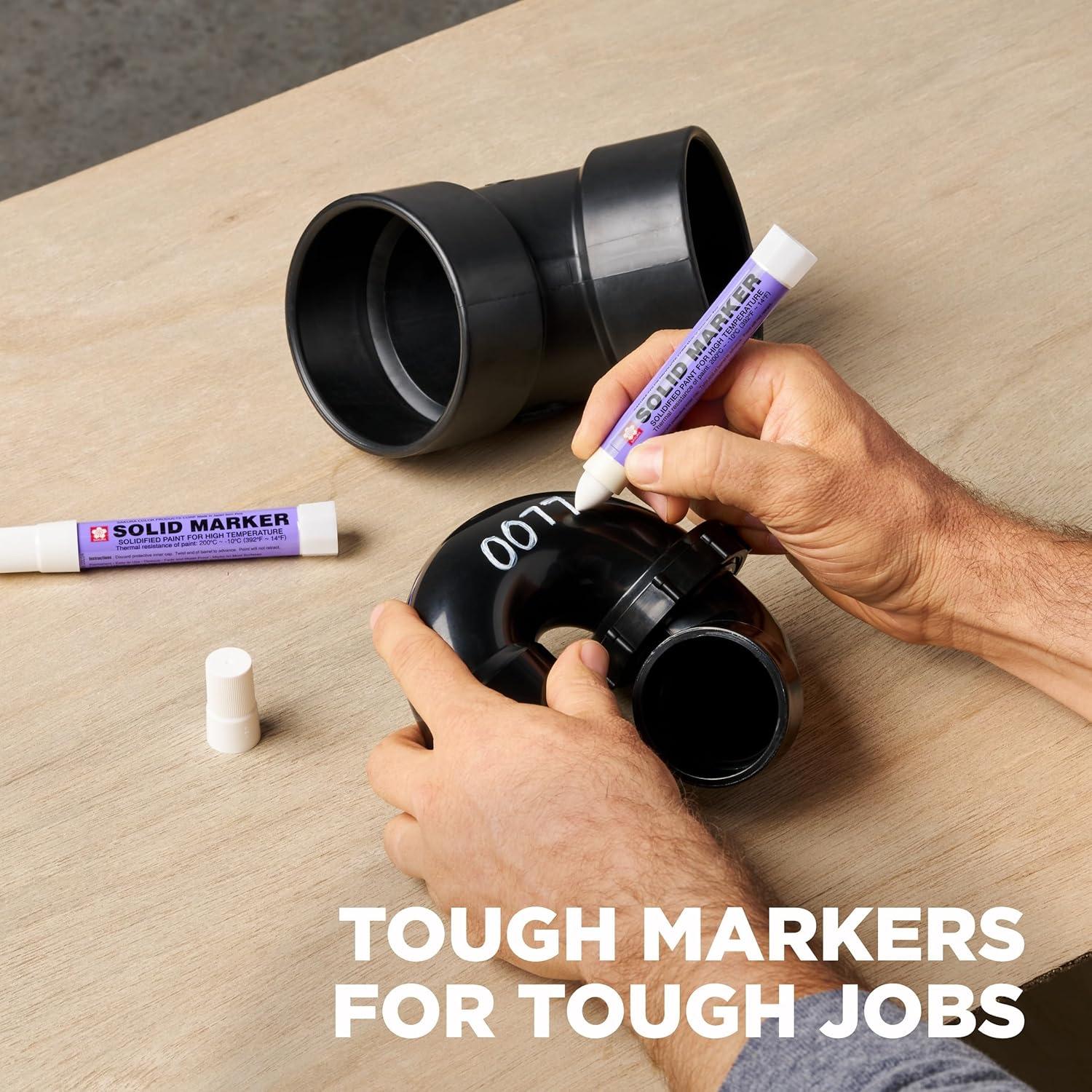 image:imageSakura Solid Paint Markers Permanent Marker Pens Window Wood amp Glass Marker Fluorescent Orange Paint 1 PackBlack Paint