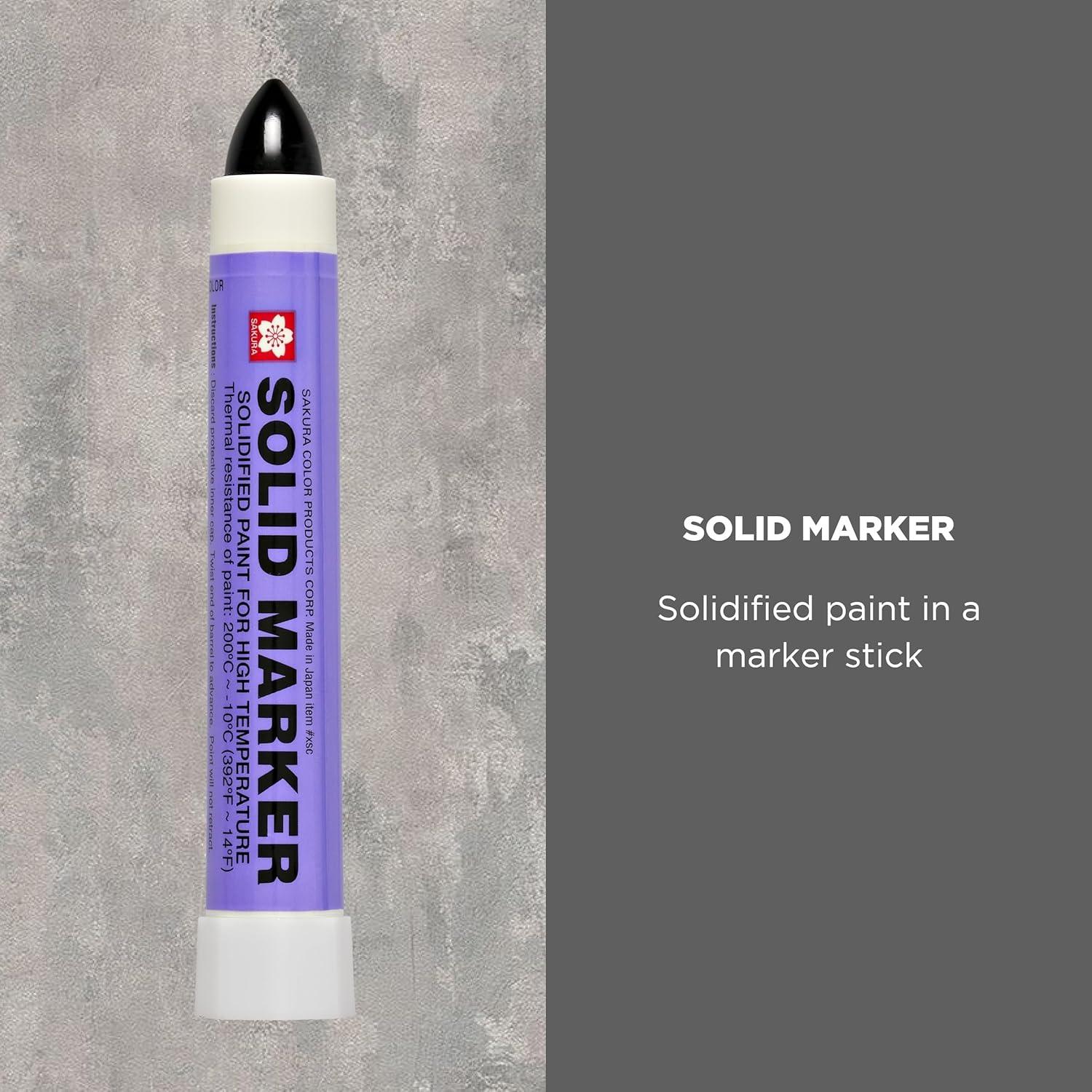 image:imageSakura Solid Paint Markers Permanent Marker Pens Window Wood amp Glass Marker Fluorescent Orange Paint 1 PackBlack Paint