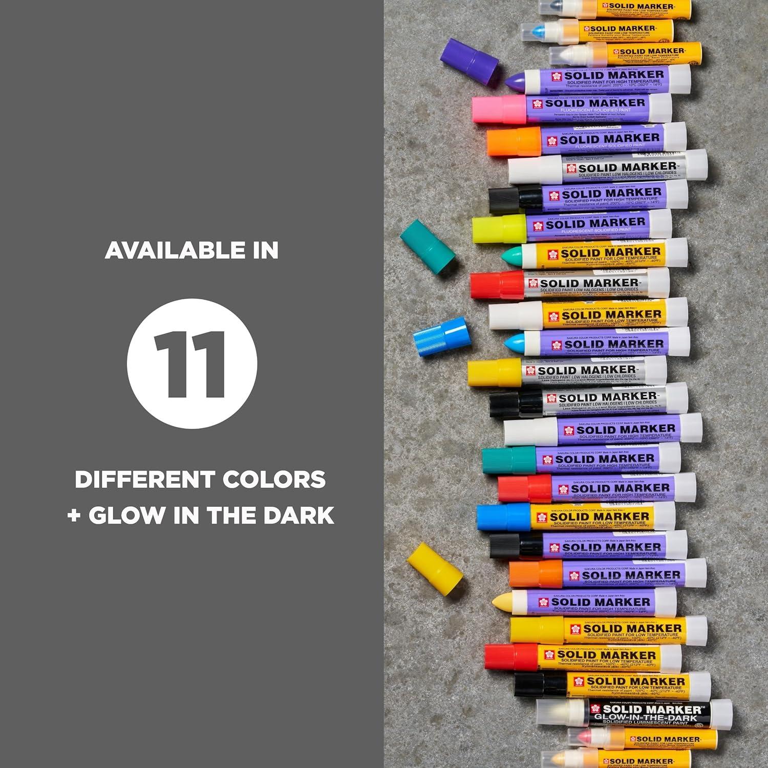 image:imageSakura Solid Paint Markers Permanent Marker Pens Window Wood amp Glass Marker Fluorescent Orange Paint 1 PackGreen Paint