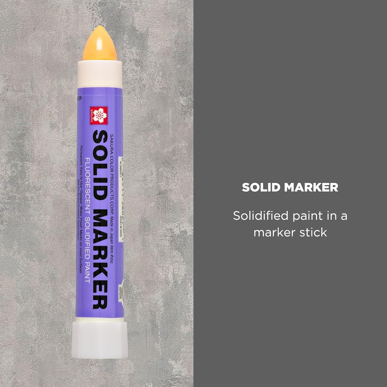 image:imageSakura Solid Paint Markers Permanent Marker Pens Window Wood amp Glass Marker Yellow Paint 3 PackFluorescent Orange