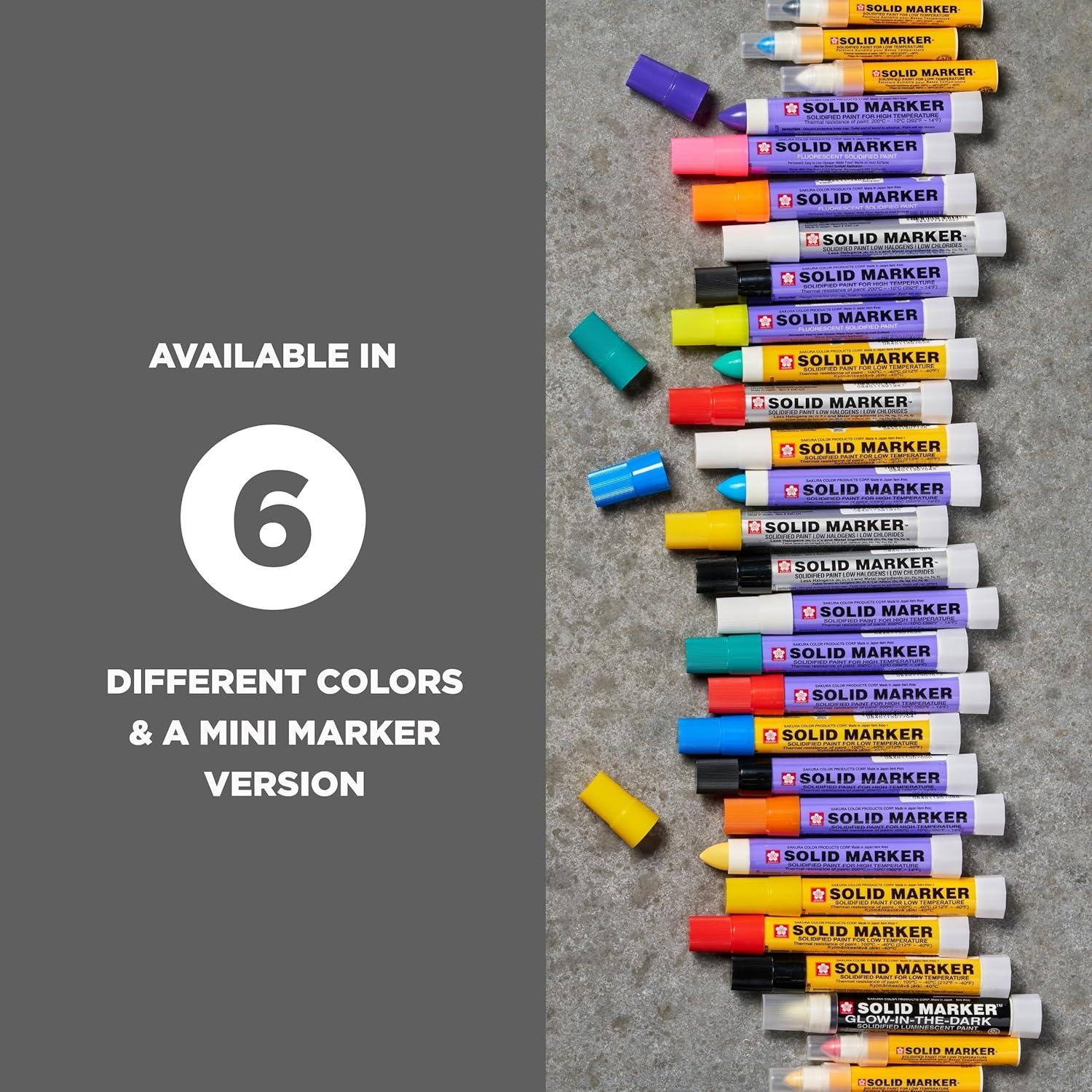 image:imageSakura Solid Paint Markers Permanent Marker Pens Window Wood amp Glass Marker Yellow Paint 3 PackGreen