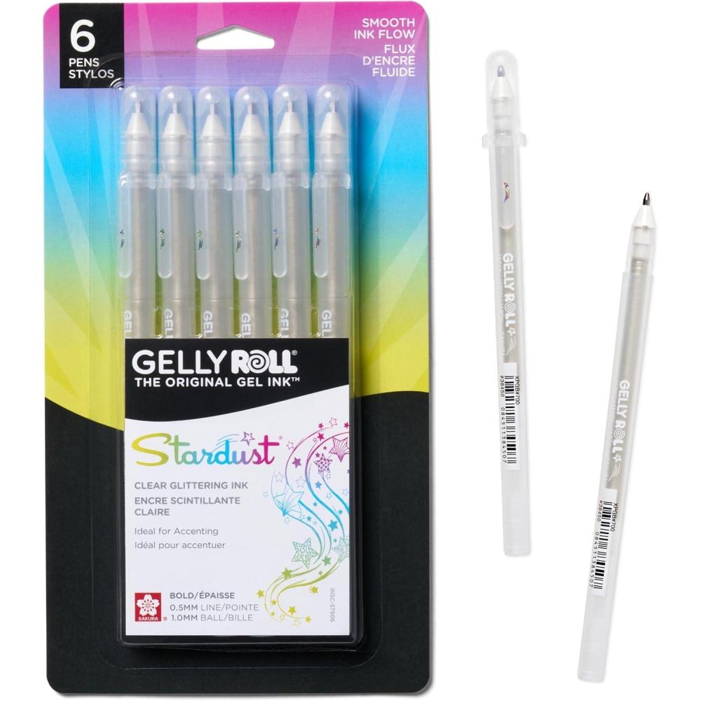 image:imageSAKURA 37903 6Piece Gelly Roll Assorted Colors Stardust Galaxy Pen Set6 Stardust Pens