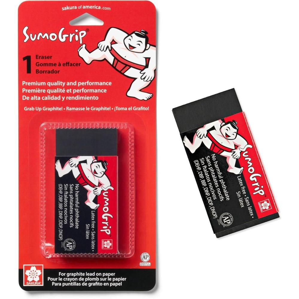 image:imageSAKURA 50258 Sumogrip Premium Block EraserSumoGrip Premium Block Eraser B300 1CT