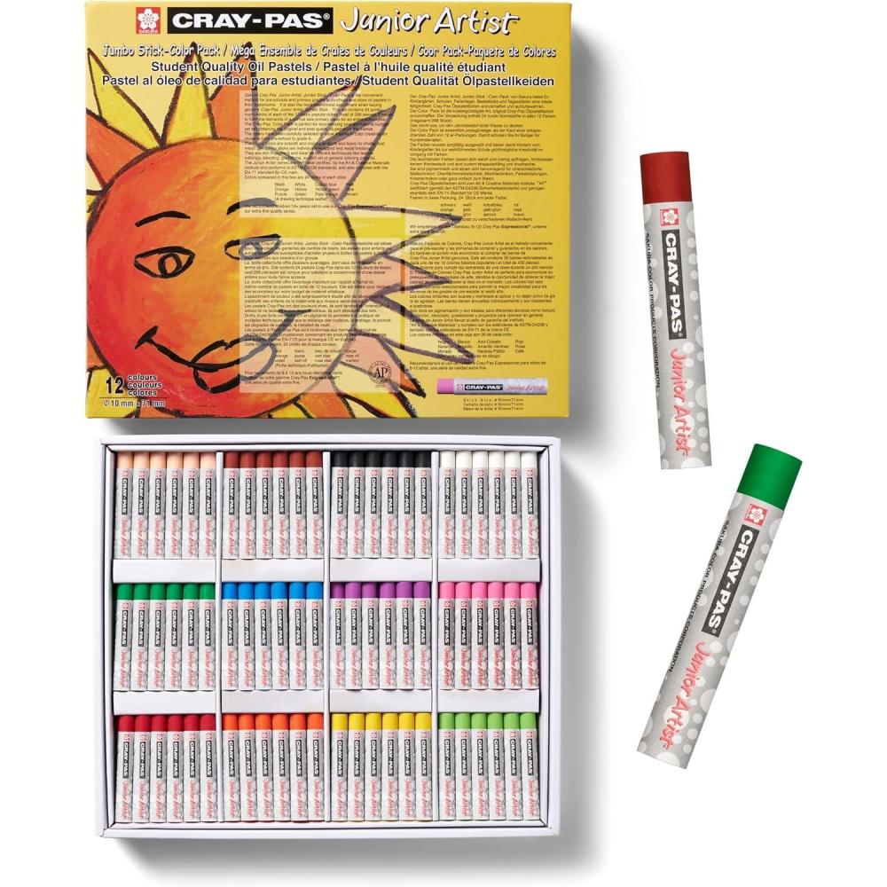 image:imageSAKURA CrayPas Junior Artist Jumbo Oil Pastel Colorpack 288 Pc Colors may vary CountJumbo Colorpack 288 Pc