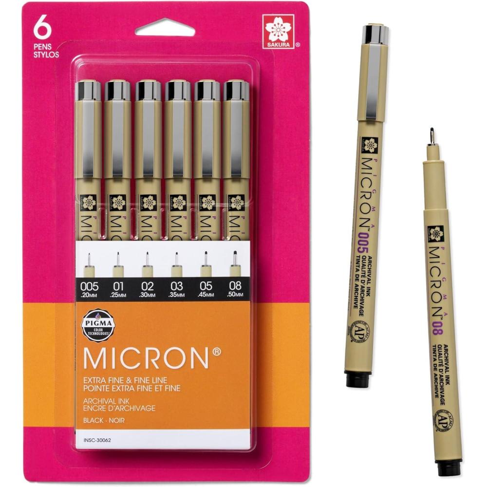 image:imageSAKURA Pigma Micron Black Ink Multitip Set 72 Pen CountBlack