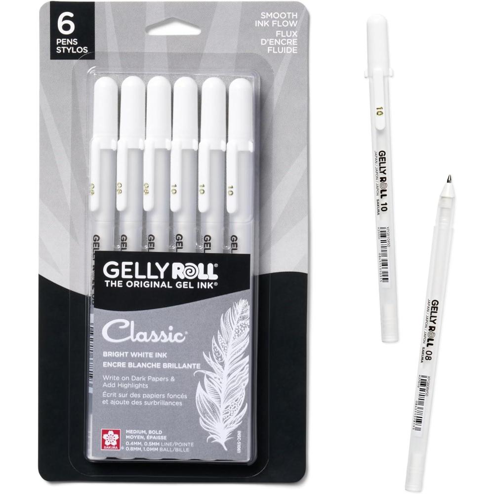 image:imageSakura 57458 Gelly Roll Classic 10 Bold Pt 6pk Pen White1 Count Pack of 6