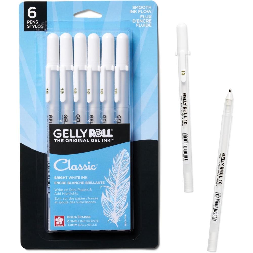 image:imageSakura 57458 Gelly Roll Classic 10 Bold Pt 6pk Pen White6 Count Pack of 1