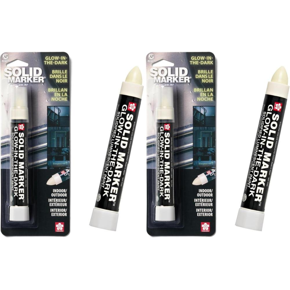 image:imageSakura Solid GlowIntheDark Paint Markers Permanent Marker Paint Pens Window Wood amp Glass Marker Glow In the Dark Paint 1 Pack1 Count Pack of 2