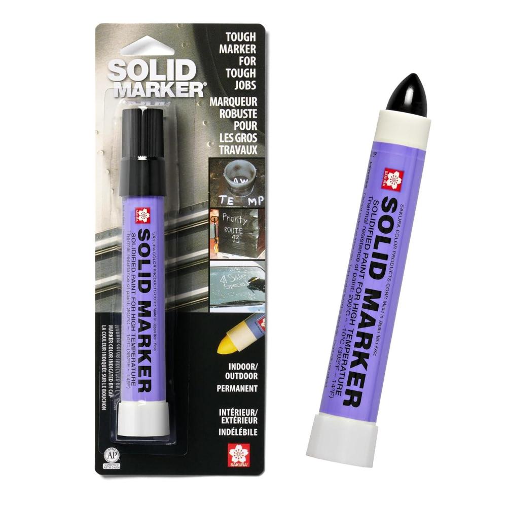 image:imageSakura Solid Paint Markers Permanent Marker Pens Window Wood amp Glass Marker Fluorescent Orange Paint 1 PackBlack Paint