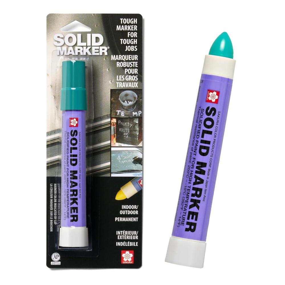image:imageSakura Solid Paint Markers Permanent Marker Pens Window Wood amp Glass Marker Fluorescent Orange Paint 1 PackGreen Paint