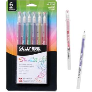image:imageSAKURA 37903 6Piece Gelly Roll Assorted Colors Stardust Galaxy Pen Set6 Galaxy Pens