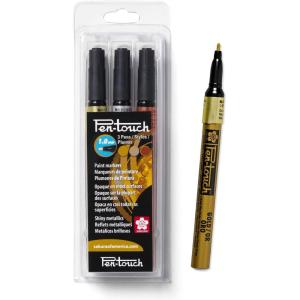 image:imageSAKURA 42392 7Piece Fine Pentouch Paint Marker 10mm Yellow Red Purple Green Blue White and Black1 Count Pack of 3